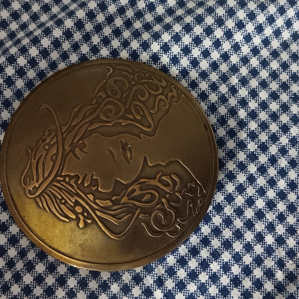 Vintage Bronze Decorative Plate